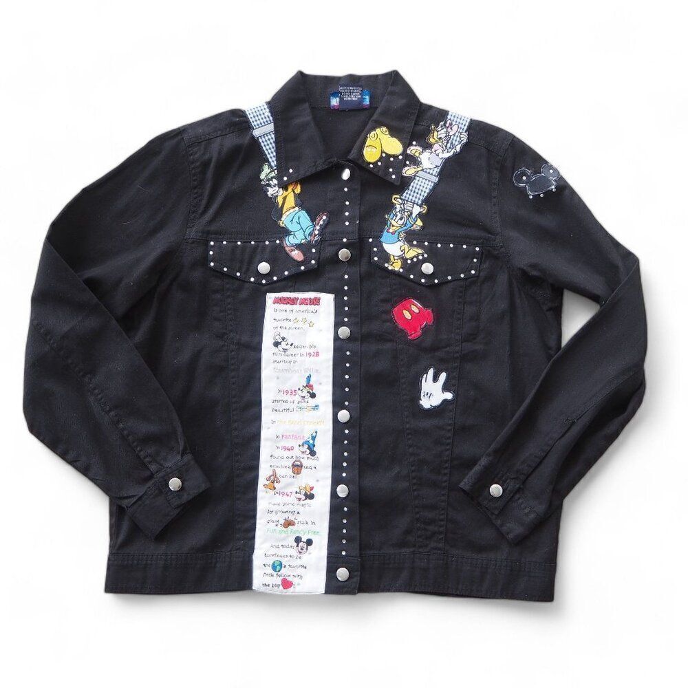 Las Olas Disney Handmade Mickey Mouse Friends Lightweight Shirt Jacket Women's M
